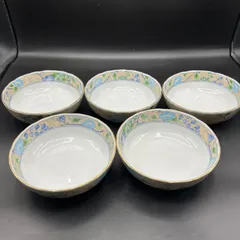 美品 美濃焼 庫山窯 花銀彩 小鉢揃 5枚セット 煮物椀 中鉢 銘々皿 花 《M》のサムネイル