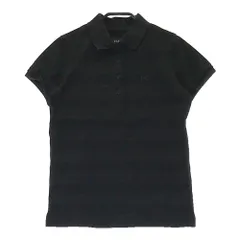 サイズ：0 PEARLY GATES パーリーゲイツ  半袖ポロシャツ ロゴボーダー柄 ブラック系 [240101298353]# ゴルフウェア レディース ストスト