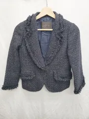 ◇ ⊇ Jewel Changes UNITED ARROWS ラメ ツイード調 長袖 ジャケット サイズ36 ダークネイビー系 レディース P  【1409090027697】