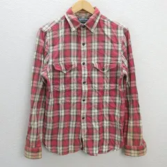 z■ポロ/POLO JEANS COMPANY 長袖シャツ チェック柄【M】赤/men's/60【中古】
