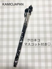 【平成レトロ】 希少 黒猫マスコット付きボールペン カミオジャパン ファンシー