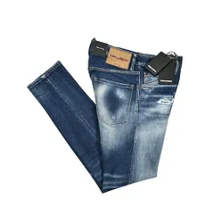 DSQUARED2 ディースクエアード / COOL GUY JEAN クールガイ デニムジーンズ 5ポケット ストレッチ スリム パンツ 春夏 ダメージ加工 ウォッシュドブルー 415866