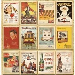 ヴィンテージ風 レトロアメリカン ポスター柄 [Neustadt] ポストカード 32枚セット