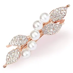 【新着商品】パール ヘアピン バレッタ 真珠 髪留め キラキラ 髪飾り卒業式 ヘアクリップ ヘアアクセサリー レディース 女の子 母 結婚式 mefeny パーティ 入学式 お呼ばれ （ホワイト）