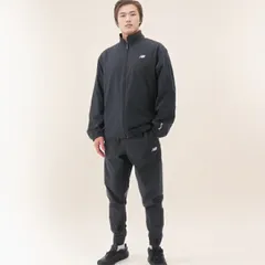 ニューバランス ウィンドブレーカー メンズ 上下 Newbalance ウーブン 長袖ジャケット ジョガー ロングパンツ セットアップ 吸汗速乾 トレーニング スポーツウェア 上下組  ウィンド上下    大谷翔平選手/AMJ51504-AMP51205-BK