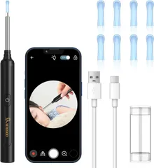耳かき カメラ ワイヤレス イヤースコープ 1296P 3.5mm 極細レンズ Type-c充電 WIFI接続 耳かきスコープ 耳掃除 カメラ 耳垢除去 耳垢クリーニング 視覚耳取り専用APP iphone＆Android対応 日本語取扱説明書付き