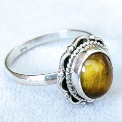 ☆NEW☆トルコ製 天然石リング（タイガーアイ）Silver925