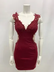 960 JEWELS ジュエルズ　キャバクラ　ドレス　レース　タイト　シースルー　ミニ　キャバドレス　S