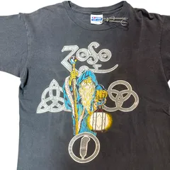 80s LED ZEPPELIN Tシャツ ZOSO ロゴ プリント Lサイズ レッドツェッペリン バンドTシャツ Vintage ヴィンテージ