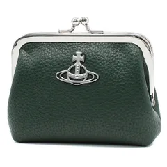 ヴィヴィアンウエストウッド Vivienne Westwood 財布 コインケース 小銭入れ がま口 52010005U-S000D-PF-M405 RE-VEGAN GRAIN FRAME COIN PURSE WALLETレディース ダークグリーン｜3/5