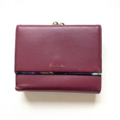 【美品】ポールスミス スワールエッジ がま口 2つ折り財布 レッド　コラル 美品】ポールスミス スワールエッジ がま口 2つ折り財布 レッド コラル