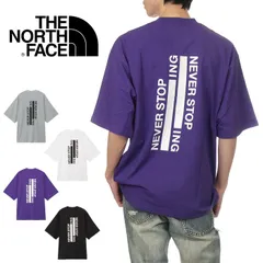 【L〜XL】【新品】ノースフェイス Tシャツ メンズ レディース THE NORTH FACE ネバーストップアイエヌジー 半袖Tシャツ バックプリント ロゴ 大きいサイズ 綿１００ 厚手 吸汗 速乾 ブランド L XL 黒 白 グレー 紫 NT32401