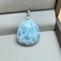 天然美品★【ラリマー】★ペンダント 天然石B 約27.9*23.7*9.5mm ZB7287