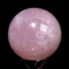  〔D438〕約72mm ローズクォーツ スフィア 紅石英 丸玉 置物 rose quartz【メール便不可】