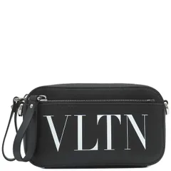 ヴァレンティノ VALENTINO 2WAYバッグ VLTN ロゴ レザー ブラック シルバー金具 黒 ショルダー ボディバッグ  1Y2B0954WJW 【保存袋】【中古】のサムネイル