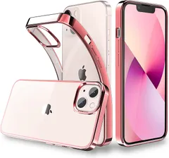 ORANGA iPhone13 mini 用 ケース クリア 耐衝撃 薄型 ドイツバイエル製TPU素材 20倍黄変防止 メッキ加工 ソフト ワイヤレス充電 レンズ保護 アイフォン13ミニ 用 カバー ローズゴールド