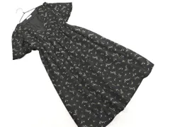 earth music&ecology アースミュージック＆エコロジー 花柄 カシュクール ワンピース sizeF/黒 ■◆ レディース