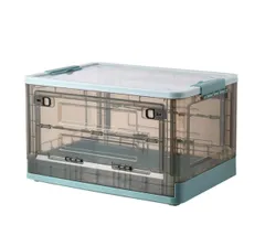 【新着商品】(ブルー) 小物入れ 衣類 ベッド下 書類 服 整理ボックス 折りたたみ 収納ケース 衣装ケース 大容量 コンテナボックス ふた付き 収納ボックス