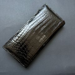 クロコダイル 長財布 ククロコダイル 長財布  一枚革 カード収納 本革