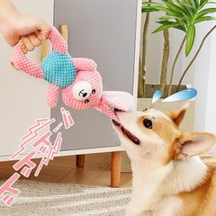 【ペット用】愛犬と一緒に遊ぶ、引っ張る、噛む玩具　万歳するおもちゃ