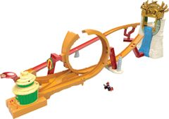 핫 휠 (Hot Wheels) 더 슈퍼 마리오 브라더스 영화 정글 왕국 레이스 (마리오 카트 1 대 포함) [미니카] [플레이 세트] [5 세 ~] [선물] HMK49