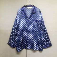 80s 90s Luigi Tomasi サテンシャツ パジャマシャツ 光沢感 - メルカリ