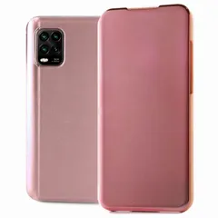 mi 10 lite ケース 手帳  ミラー光沢 ハイブリット 手帳 ケース 【Color】 ピンク