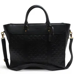 COACH コーチ ビジネスバッグ 黒 レザー 未使用級】COACH コーチ ビジネスバッグ レザー ブラック 2WAY