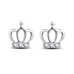 【数量限定】スタッドピアス ダイヤモンドCZ シンプル クラウン アクセサリー 可愛い 純銀製 シルバー925 プレゼント 彼女 ピアス 耳飾り 王冠 Jewelry Bellitia