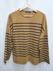 ◇ ⊇ URBAN RESEARCH アーバンリサーチ ボーダー 長袖 ニット カットソー サイズOne ブラウン ブラック レディース P  【1407260043713】