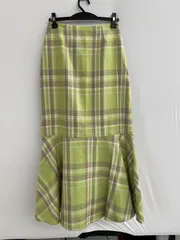 Heather マーメイドスカート　チェック