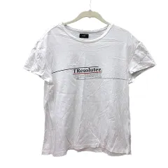 ナイン NINE カットソー Tシャツ クルーネック プリント 半袖 F 白 ホワイト /MNのサムネイル