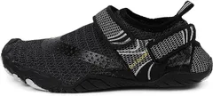 Kanoan 水陸両用 アクアシューズ マリンシューズ ウォーターシューズ シュノーケリング ビーチシューズ 軽量 通気 ヨガ サーフィン 釣り(ブラック,  27.0 cm)