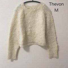 AB0527 Thevon ふわもこシャギーニット プルオーバー 長袖セーター Mサイズ 秋冬