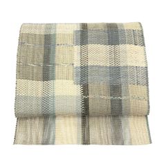 名古屋帯/夏用/ブルー×生成/美品/仕立上がり/11146