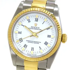 ROLEX ロレックス オイスターパーペチュアル 77513 A番 ホワイト文字盤 K18YG 750 SS ステンレススチール イエローゴールド コンビ 腕時計 自動巻 レディース 送料無料【仕上済】241001017276のサムネイル
