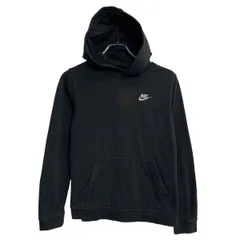 NIKE ロゴスウェット パーカー XL キッズ 160～ ブラック ナイキ プルオーバー ワンポイント シンプル 古着卸 アメリカ仕入 a702-6472のサムネイル