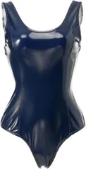 シャンディニー(Chandeny) 光沢 エナメル スクール水着 コスプレ セクシー 仮装 撮影 イベント コスチューム スリム XLサイズ( ネイビー,  XL)