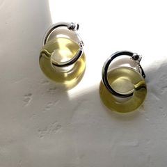 【sowns】 2way clear hoop earring