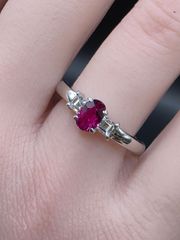 ルビー 指輪 0.51ct ダイヤ0.12ct 9.5号 - メルカリ