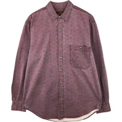 古着 80~90年代 エディーバウアー Eddie Bauer 長袖 コットンストライプシャツ メンズM相当 ヴィンテージ/eaa589162
