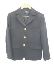 ◇ Θ OLIVE des OLIVE オリーブ デ オリーブ ウール100% 長袖 テーラード ジャケット サイズM ネイビー系 レディース E  【1508060004444】