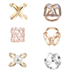 【数量限定】プレゼント 誕生日 簡単アレンジオフィス 通すだけで 大人のブローチ かわいい 6種6個セット選べるタイプ上品 スカーフ留め リング スカーフ YFFSFDC