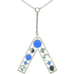 Christian Dior ディオール ネックレス ジュエリー アクセサリー 小物 メタル シルバー マルチカラー