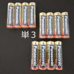 Panasonic パナソニック 単3 アルカリ乾電池 LR6T 金パナ 12本セット (4本×3パック)
