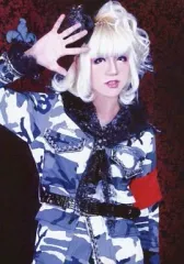 【中古】生写真(男性) SOMATIC GUARDIAN/JUNYA/膝上・衣装グレー・右手パー・背景赤/公式生写真