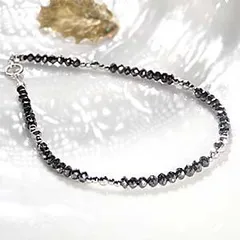 ブラックダイヤ ミラーボールカット コンビ27ct k18wg 67cm ブラックダイヤ ミラーボールカット コンビ27ct k18wg 67cm
