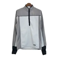 90年代 NIKE ナイキ ハーフジップ フリースジャケット スポーツ ライトグレー(メンズ M)中古 古着 U3637