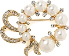 TIGLOSS ティグロス ブローチ コサージュ パール 卒業式 入学式 セレモニー ゴールド フォーマル ジャケット スーツ ギフト 結婚式 お呼ばれ ドレス パーティー ピン おしゃれ 5種 専用BOX付(スパークル)