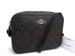■新品■未使用■ COACH コーチ 91677 シグネチャー PVC×レザー クロスボディ ショルダーバッグ 斜め掛けかばん ブラウン系 BN3420